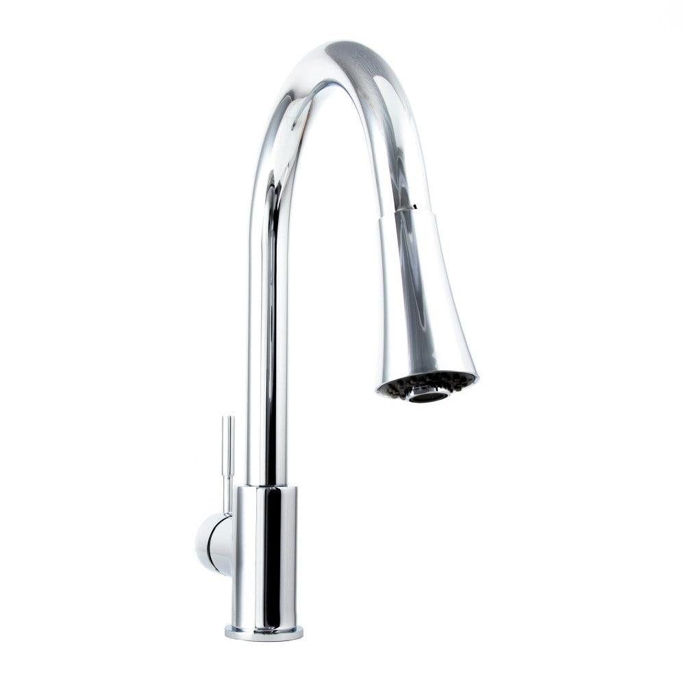 Edison Pull Down Single Handle Kitchen Faucet In Chrome EDSKFCH