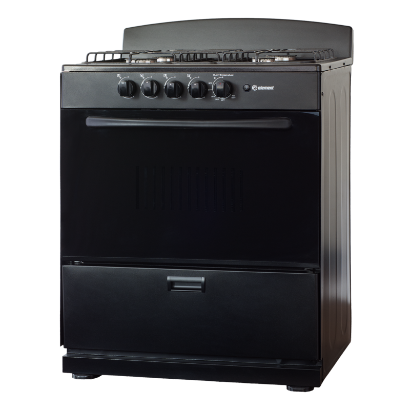 Element 4.0 Cu. Ft. 30” 4-Burner Gas Range - Black (EEGR3A4MCCB) view 2