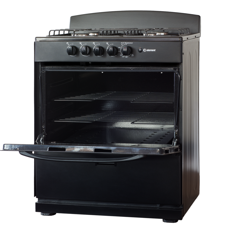Element 4.0 Cu. Ft. 30” 4-Burner Gas Range - Black (EEGR3A4MCCB) view 3