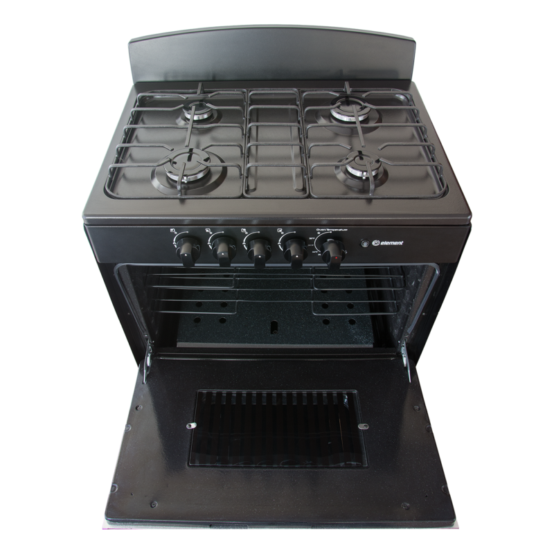Element 4.0 Cu. Ft. 30” 4-Burner Gas Range - Black (EEGR3A4MCCB) view 5