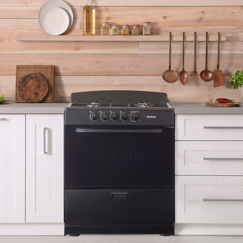 Element 4.0 Cu. Ft. 30” 4-Burner Gas Range - Black (EEGR3A4MCCB) view 9