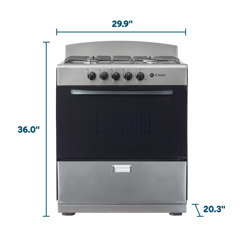 Element 4.0 Cu. Ft. 30” 4-Burner Gas Range - Stainless Steel (EEGR3A4MCCS) view 10