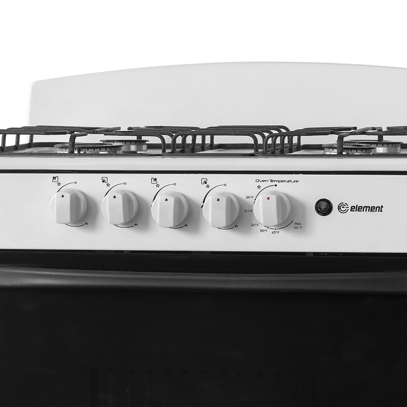 Element 4.0 Cu. Ft. 30” 4-Burner Gas Range - White (EEGR3A4MCCW) view 6