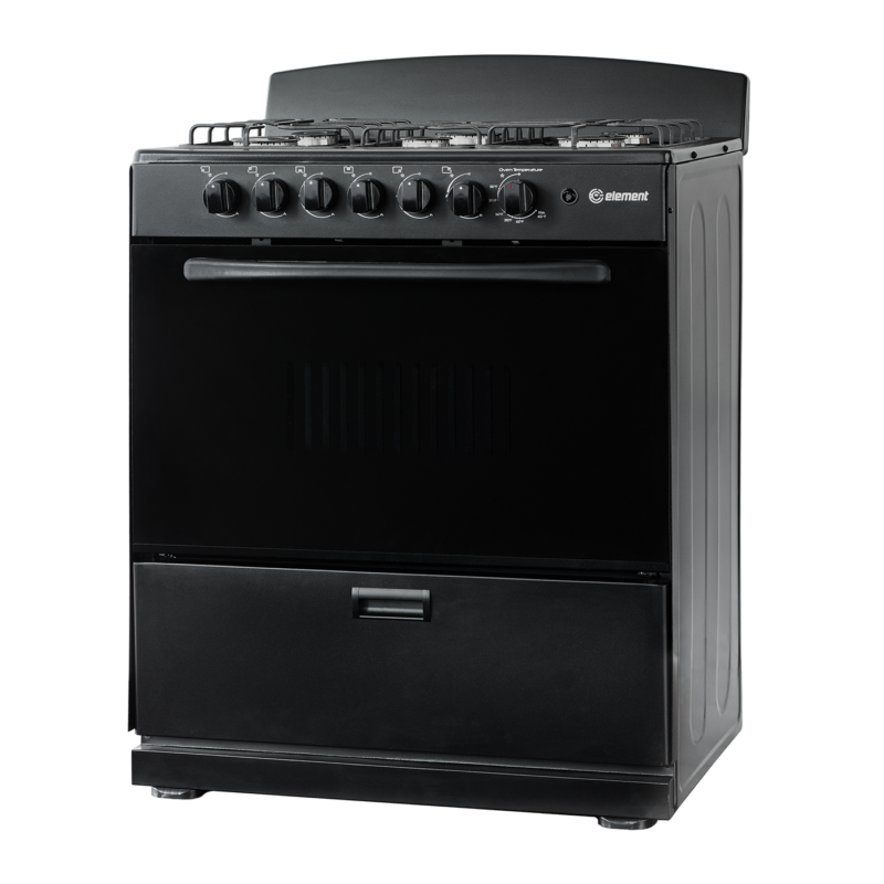 Element 4.0 Cu. Ft. 30” 6-Burner Gas Range - Black (EEGR3A6MCCB) view 2