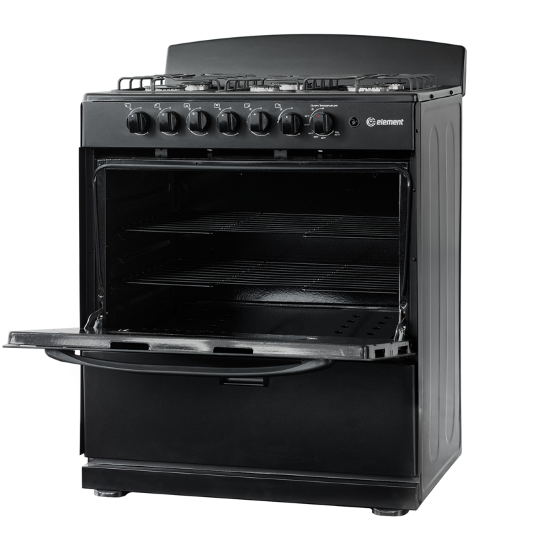 Element 4.0 Cu. Ft. 30” 6-Burner Gas Range - Black (EEGR3A6MCCB) view 3