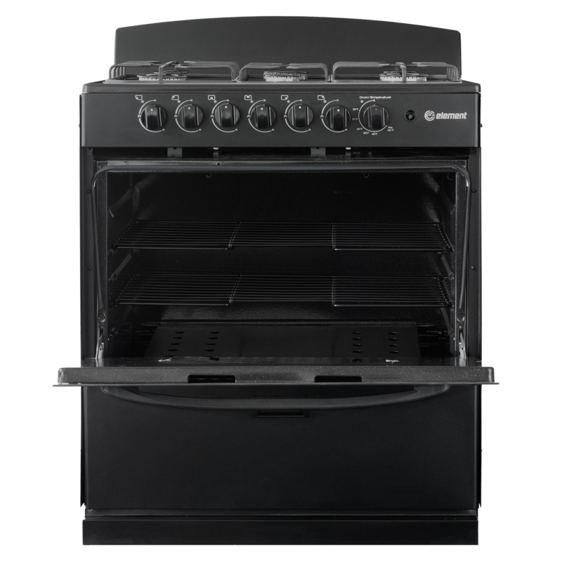 Element 4.0 Cu. Ft. 30” 6-Burner Gas Range - Black (EEGR3A6MCCB) view 4