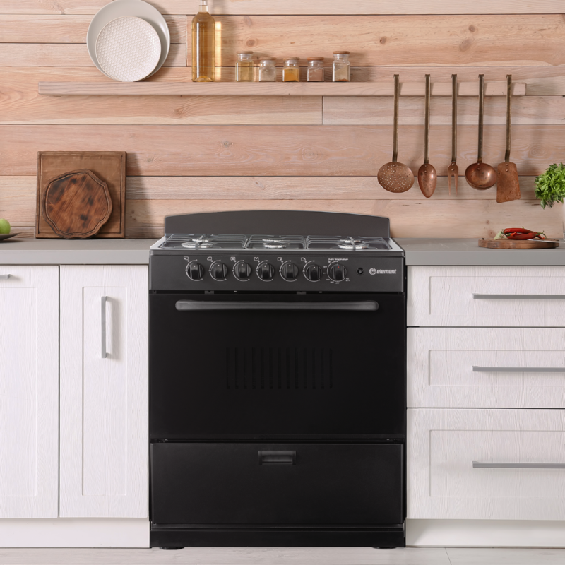 Element 4.0 Cu. Ft. 30” 6-Burner Gas Range - Black (EEGR3A6MCCB) view 9