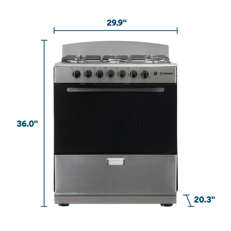 Element 4.0 Cu. Ft. 30” 6-Burner Gas Range - Stainless Steel (EEGR3A6MCCS) view 10