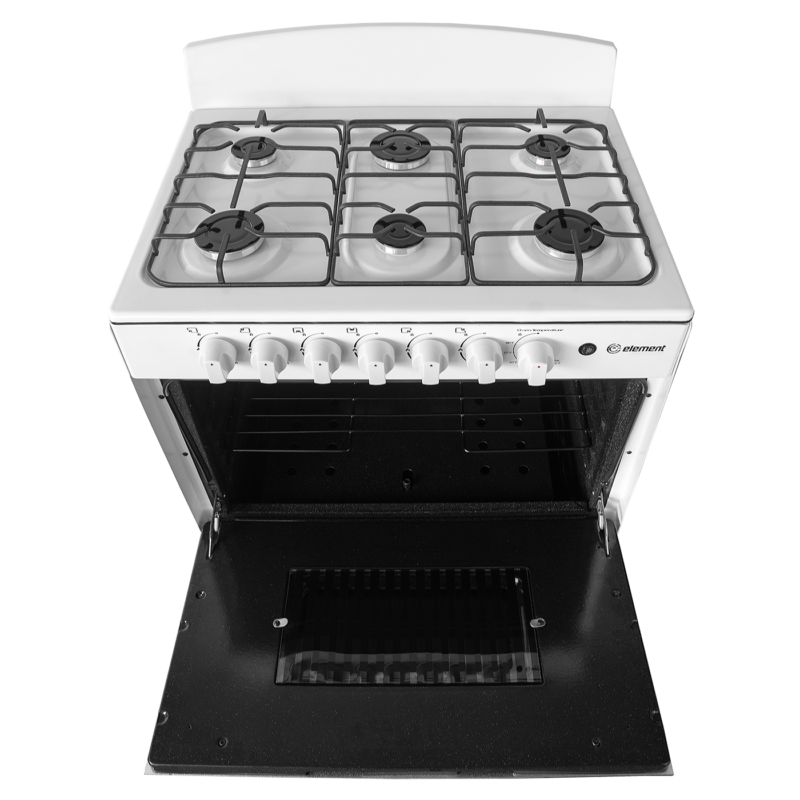 Element 4.0 Cu. Ft. 30” 6-Burner Gas Range - White (EEGR3A6MCCW) view 5