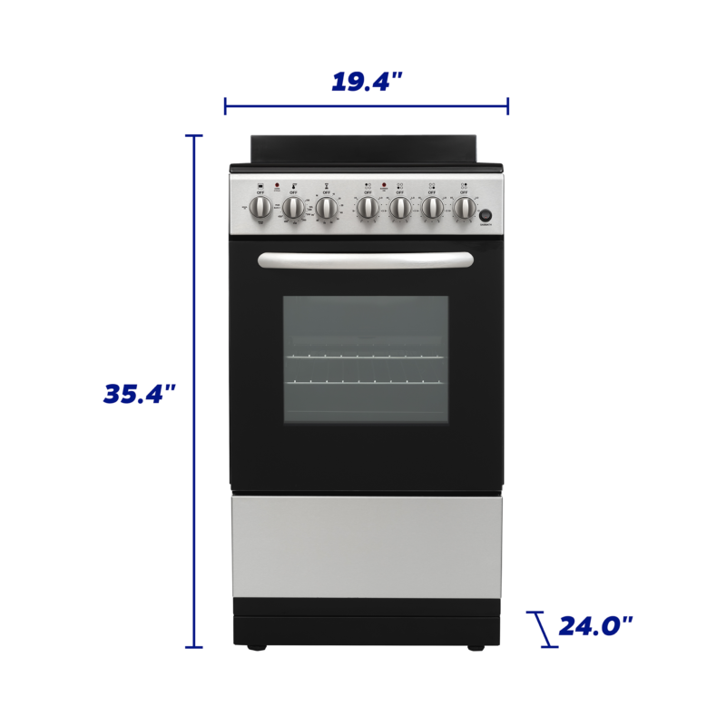 Element 1.9 Cu. Ft. 20” Electric Range - Stainless Steel (EER204MSCS) view 10