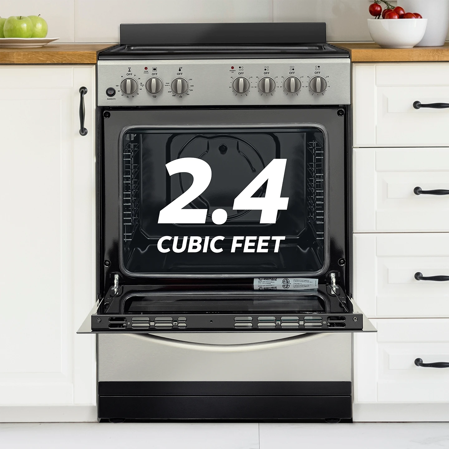 2.4 cu. ft. Oven Capacity