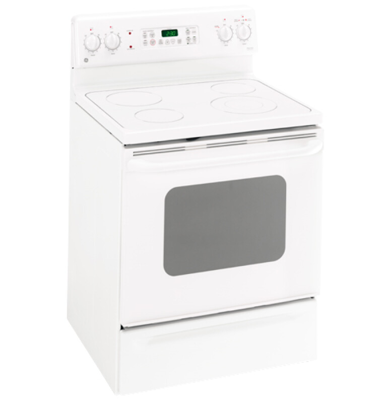 GE Eterna 30" Free Standing Electric Range White on White EER3000HTW Picture 1