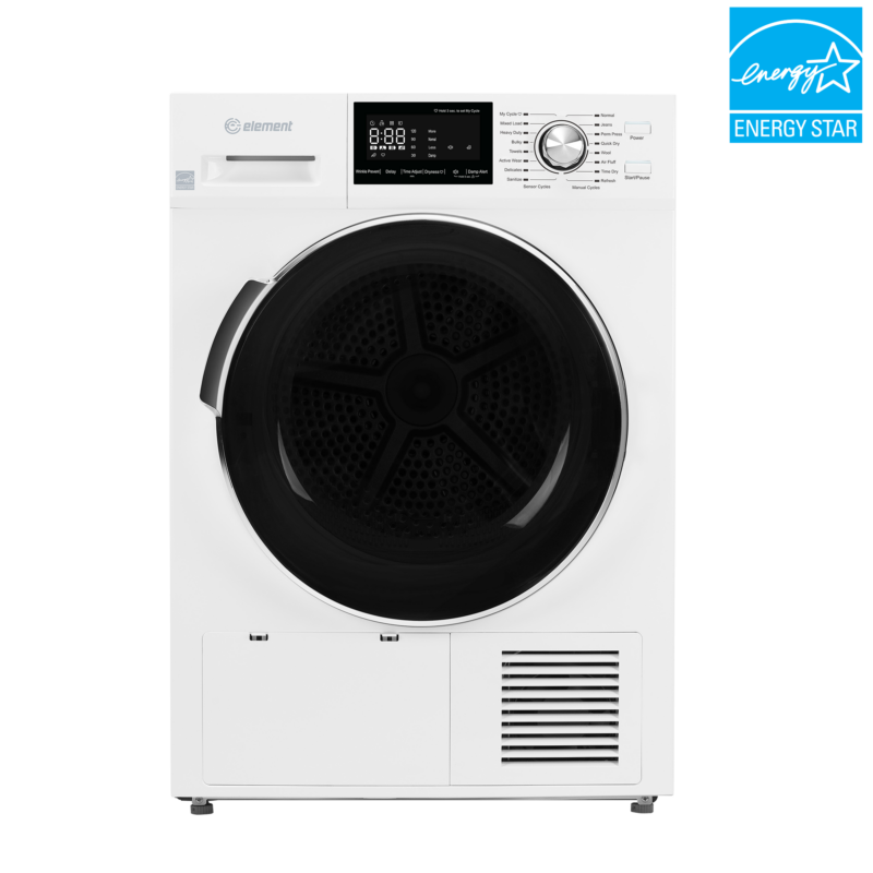 Element 24-inch 4.4 cu. ft. Heat Pump Dryer – White, ENERGY STAR (EFD4424EBW) EFD4424EBW