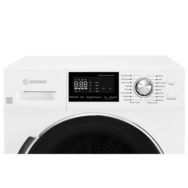 Element 24-inch 4.4 cu. ft. Heat Pump Dryer – White, ENERGY STAR (EFD4424EBW) EFD4424EBW