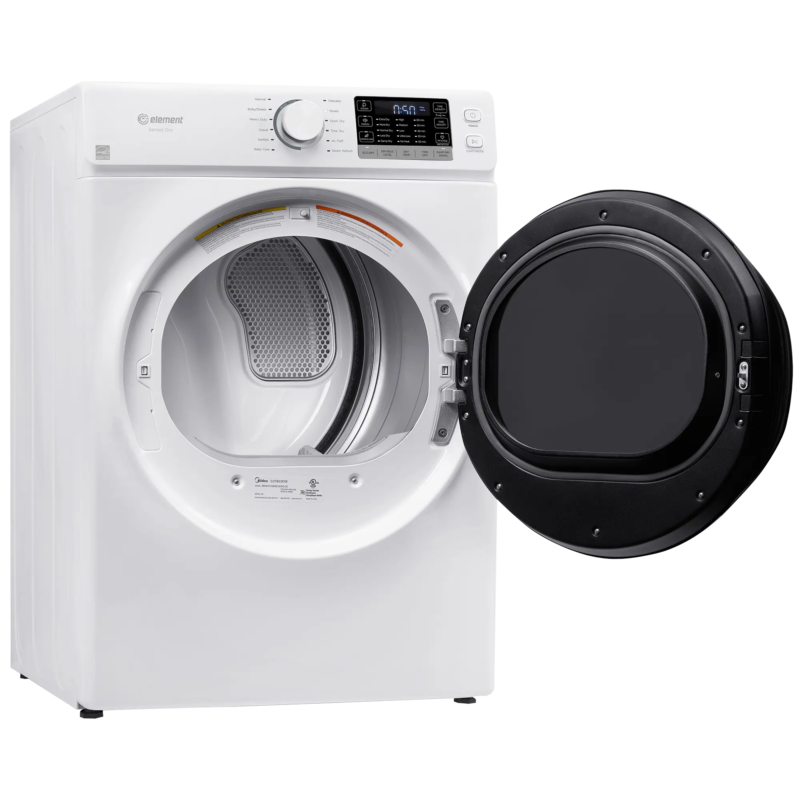 Element 8.0 cu. ft. Front Load Electric Dryer - White, ENERGY STAR (EFD8027EBW) view 3