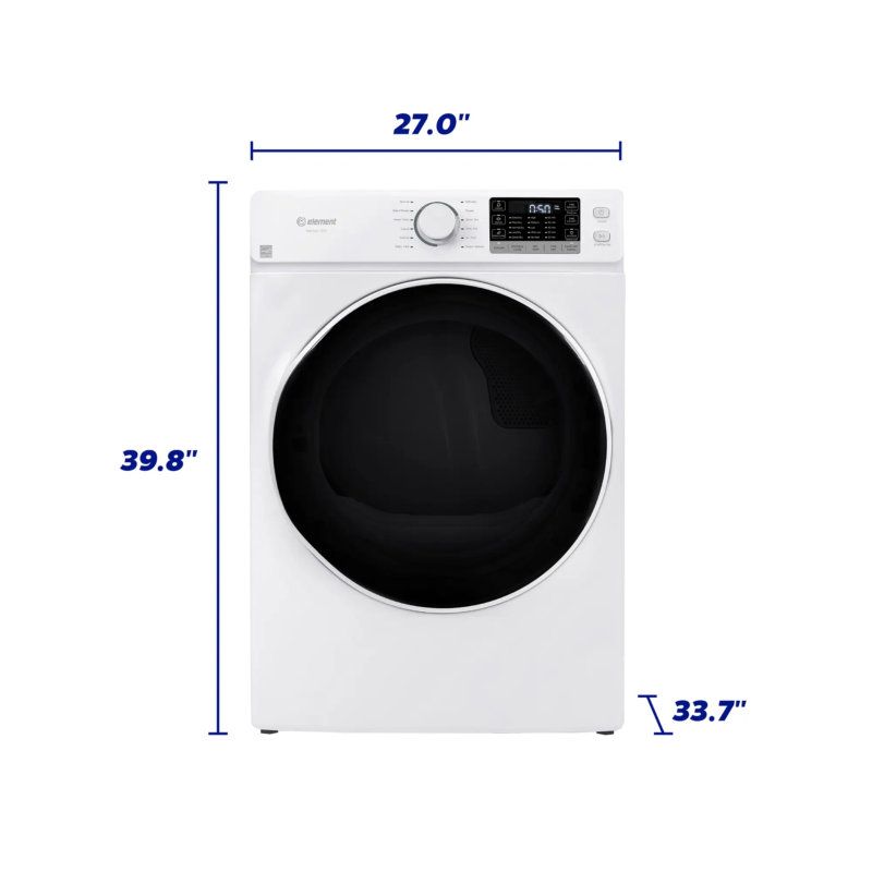 Element 8.0 cu. ft. Front Load Electric Dryer - White, ENERGY STAR (EFD8027EBW) view 5