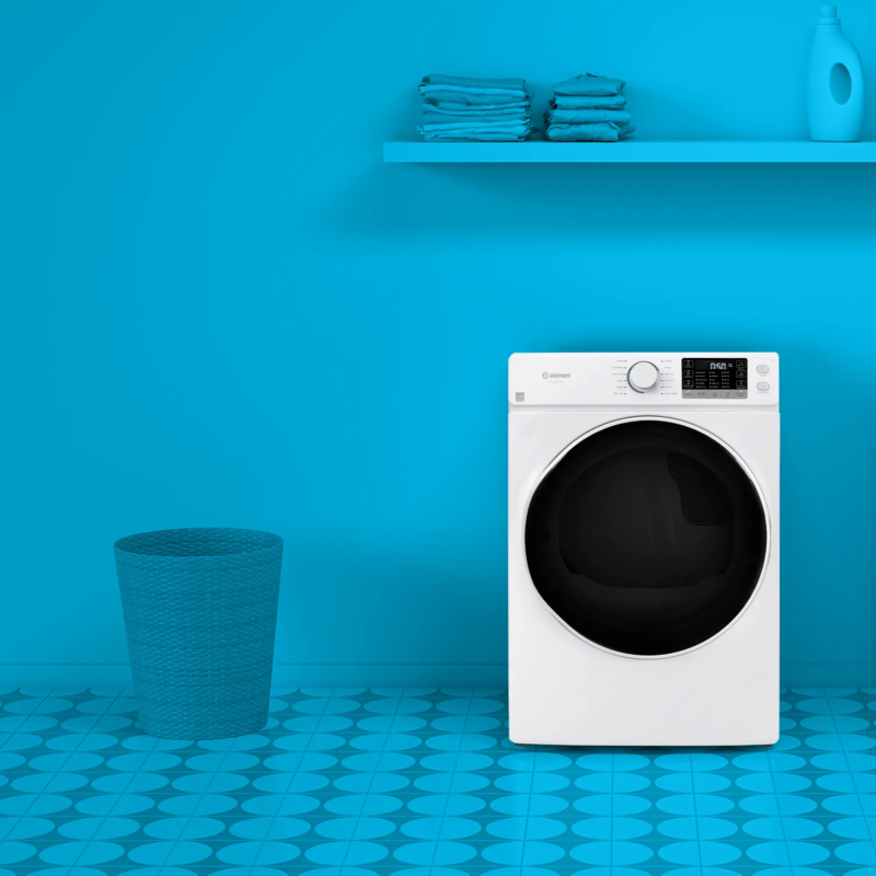 Element 8.0 cu. ft. Front Load Electric Dryer - White, ENERGY STAR (EFD8027EBW) view 6