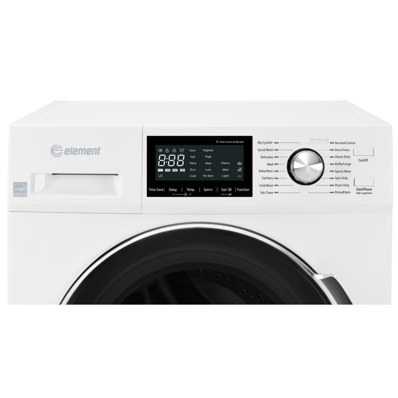 Element 24-inch 2.7 cu. ft. Compact Front Load Washer – White, ENERGY STAR (EFL2724BW) EFL2724BW, product image 4 of 6