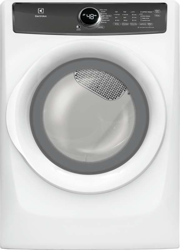 Front Load Perfect Steam Electric Dryer with 7 cycles - 8.0 Cu. Ft. EFME427UIW