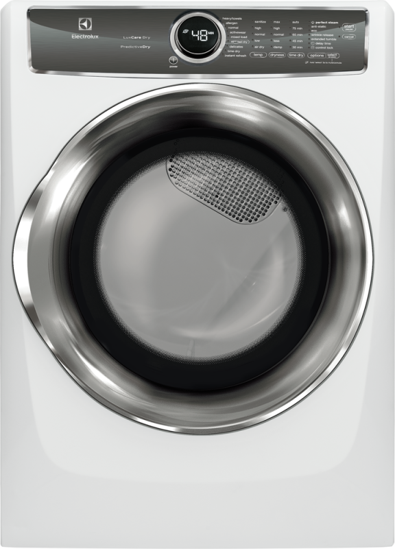 Front Load Perfect Steam Electric Dryer with PredictiveDry™ and Instant Refresh - 8.0. Cu. Ft. EFME627UIW