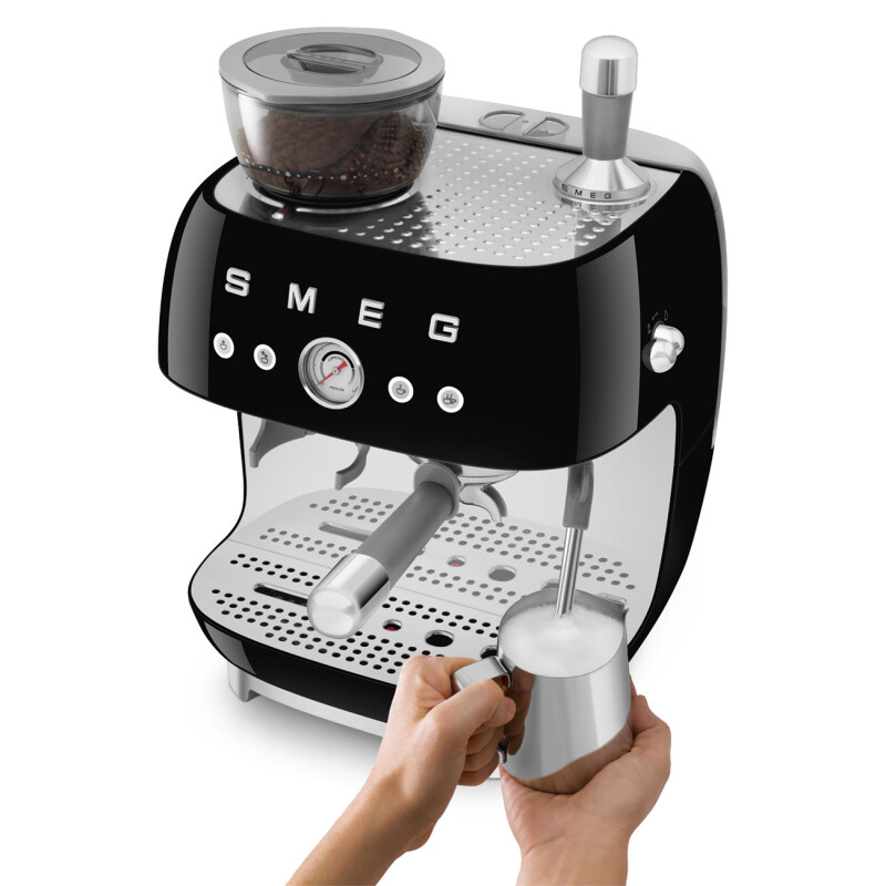 Manual Coffee Machine with grinder Retro-style EGF03BLUS