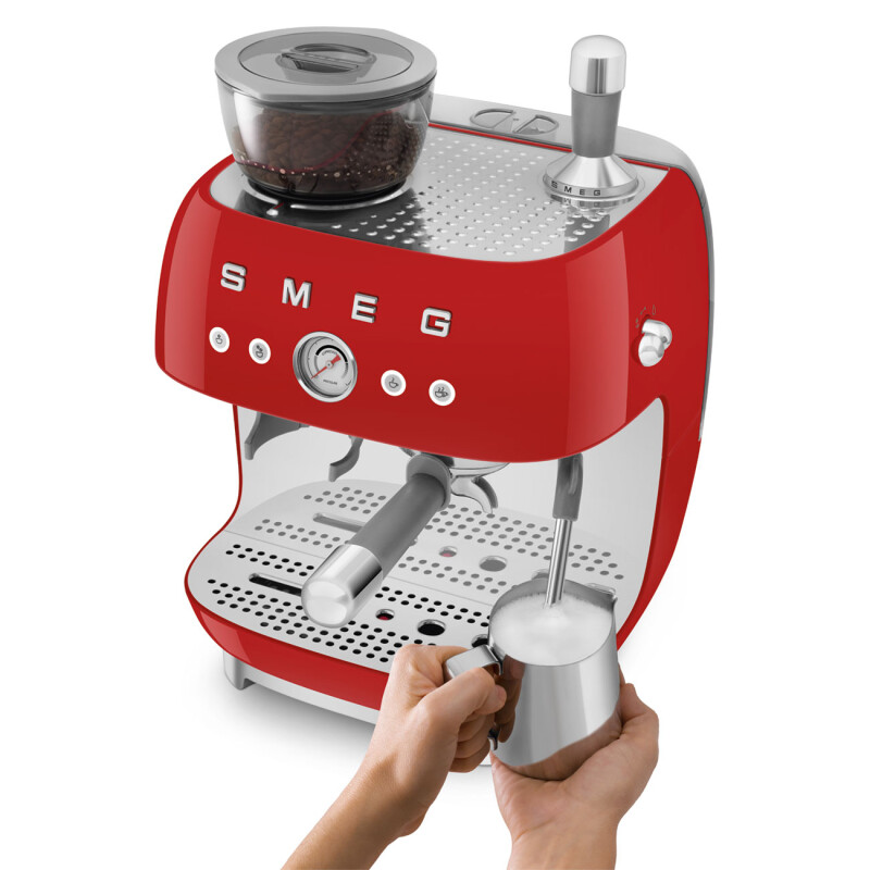 Manual Coffee Machine with grinder Retro-style EGF03RDUS