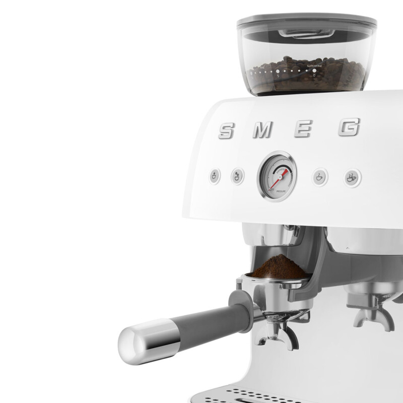 Manual Coffee Machine with grinder Retro-style EGF03WHUS