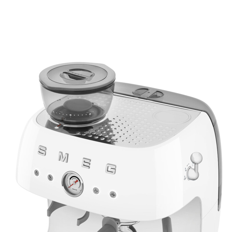 Manual Coffee Machine with grinder Retro-style EGF03WHUS