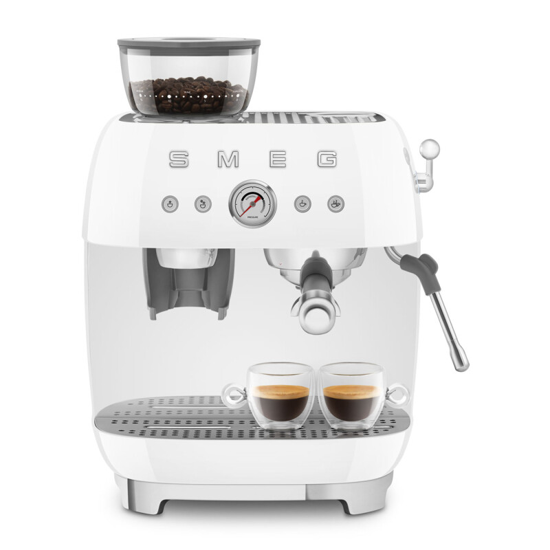 Manual Coffee Machine with grinder Retro-style EGF03WHUS