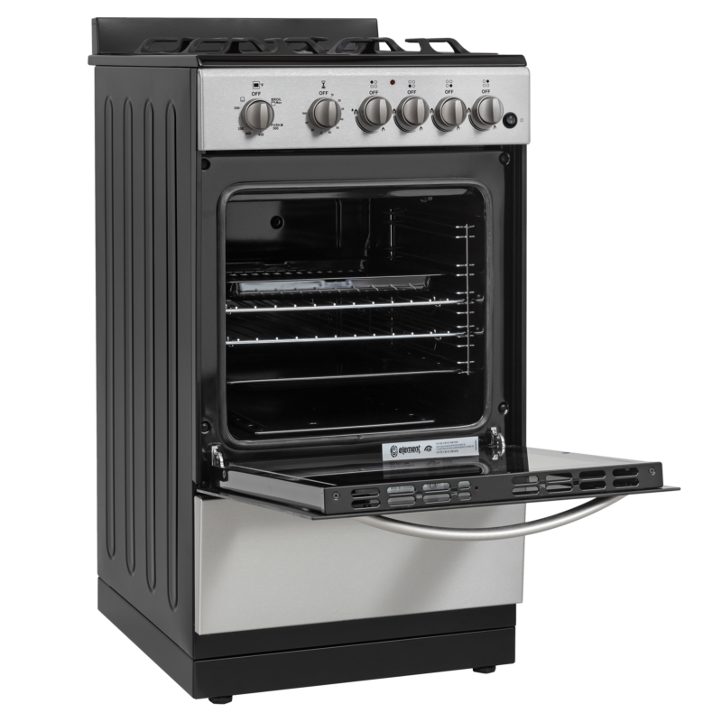 Element 1.9 Cu. Ft. 20” Gas Range - Stainless Steel (EGR204MCCS) view 3