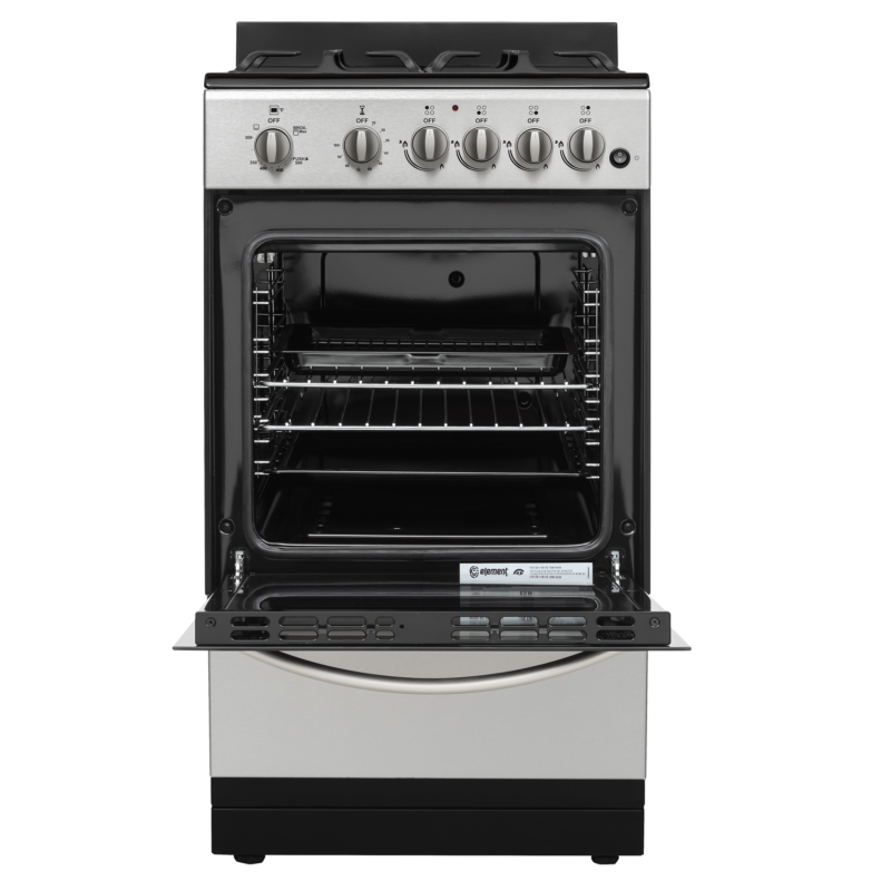 Element 1.9 Cu. Ft. 20” Gas Range - Stainless Steel (EGR204MCCS) view 4