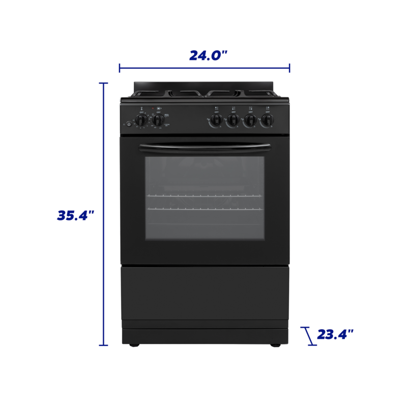 Element 2.4 Cu. Ft. 24” Gas Range - Black (EGR244MCCB) view 10