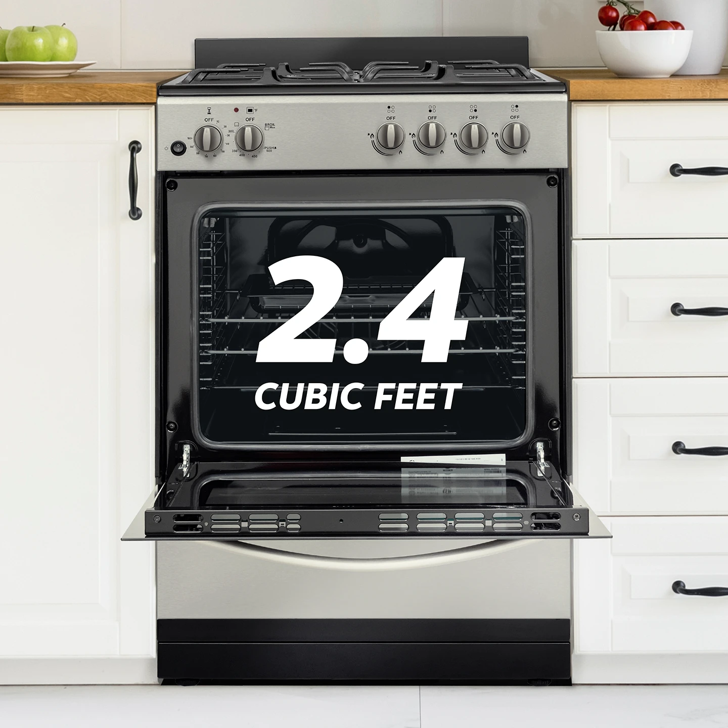 2.4 cu. ft. Oven Capacity