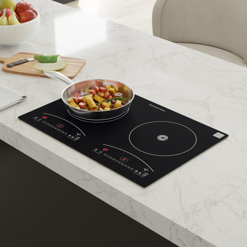 120V 20 inch 1 Induction and 1 Ceramic Electric Hybrid Cooktop, EHC20211, product image 3 of 11
