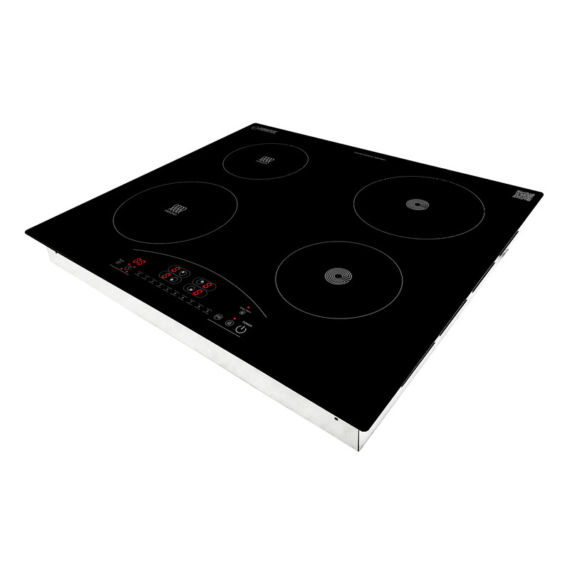24 inch Electric Hybrid CERAMIC-INDUCTION 4 Burner Cooktop 9 Power 220V EHC23422, product image 2 of 16