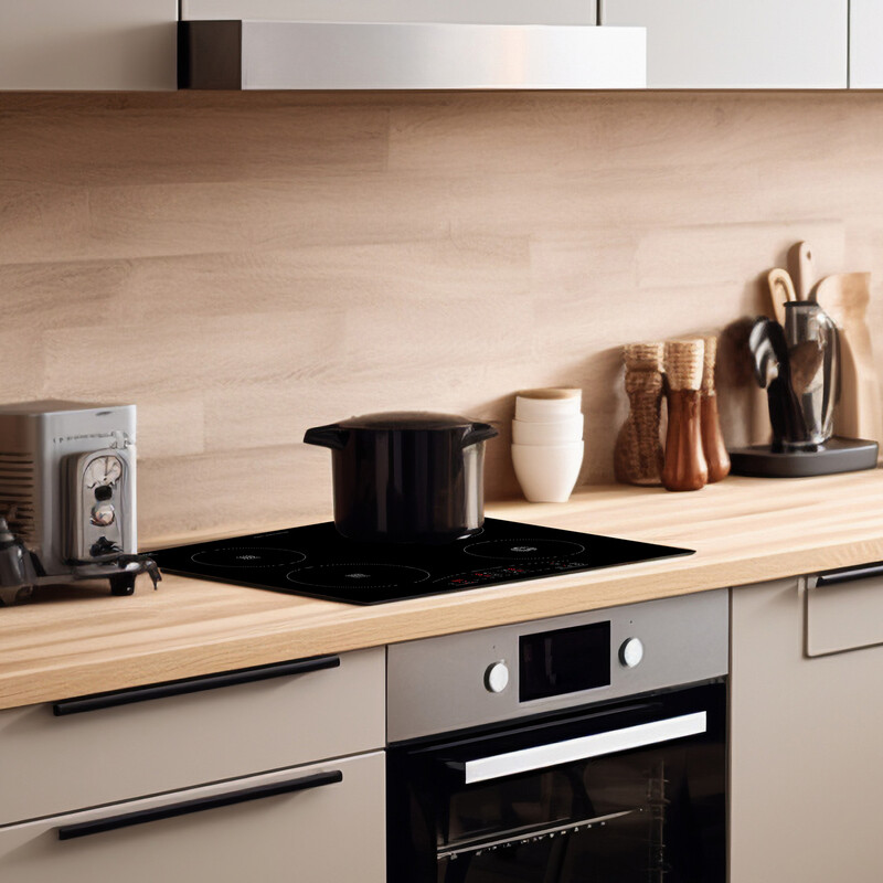24 inch Electric Hybrid CERAMIC-INDUCTION 4 Burner Cooktop 9 Power 220V EHC23422, product image 8 of 16
