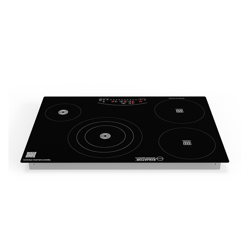 30 inch Electric Hybrid CERAMIC-INDUCTION 4 Burner Cooktop 9 Power 220V EHC30422, product image 2 of 18