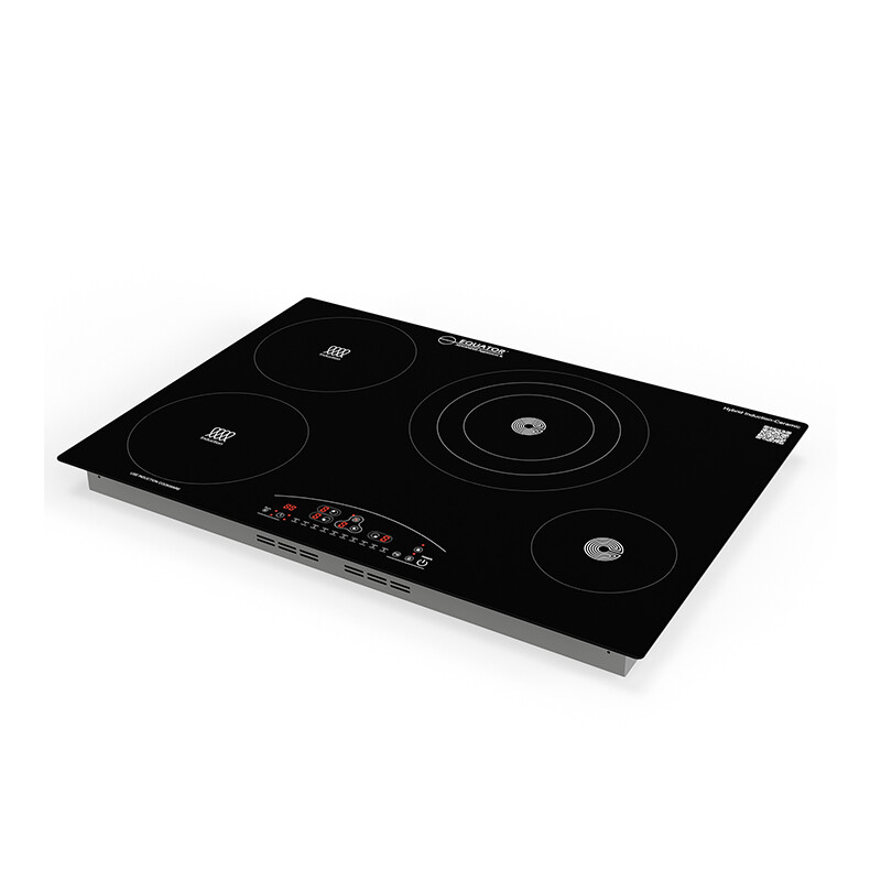 30 inch Electric Hybrid CERAMIC-INDUCTION 4 Burner Cooktop 9 Power 220V EHC30422, product image 10 of 18