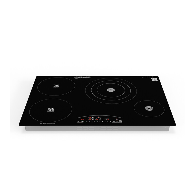 30 inch Electric Hybrid CERAMIC-INDUCTION 4 Burner Cooktop 9 Power 220V EHC30422, product image 12 of 18