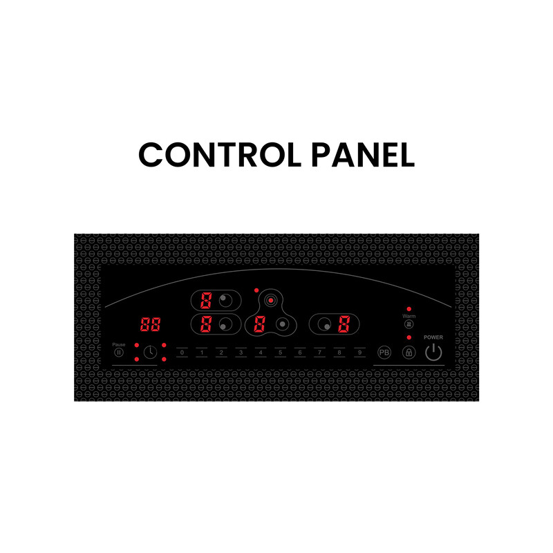 30 inch Electric Hybrid CERAMIC-INDUCTION 4 Burner Cooktop Design 220V EHC30422ED, product image 13 of 21