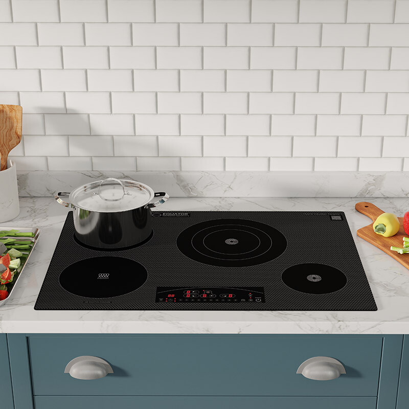 30 inch Electric Hybrid CERAMIC-INDUCTION 4 Burner Cooktop Design 220V EHC30422ED, product image 18 of 21