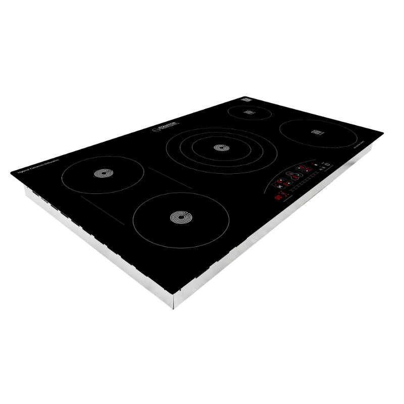 36 inch Electric Hybrid CERAMIC-INDUCTION 5 Burner Cooktop 220V EHC36532, product image 13 of 14