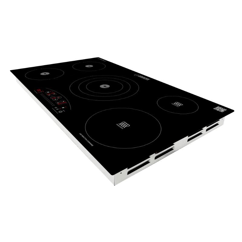 36 inch Electric Hybrid CERAMIC-INDUCTION 5 Burner Cooktop 220V EHC36532, product image 14 of 14