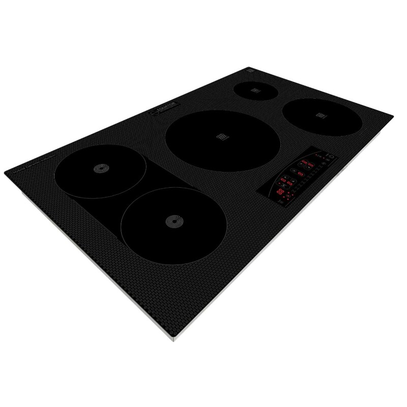 Design 36 inch Electric Hybrid CERAMIC-INDUCTION 5 Burner Cooktop 220V EHC36532ED, product image 14 of 14