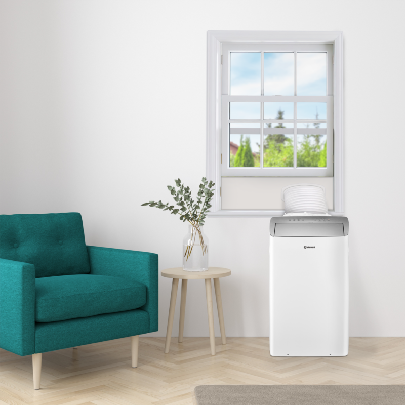 Element 12,000 BTU Dual-Hose Portable Air Conditioner - White (EHPC12D) EHPC12D