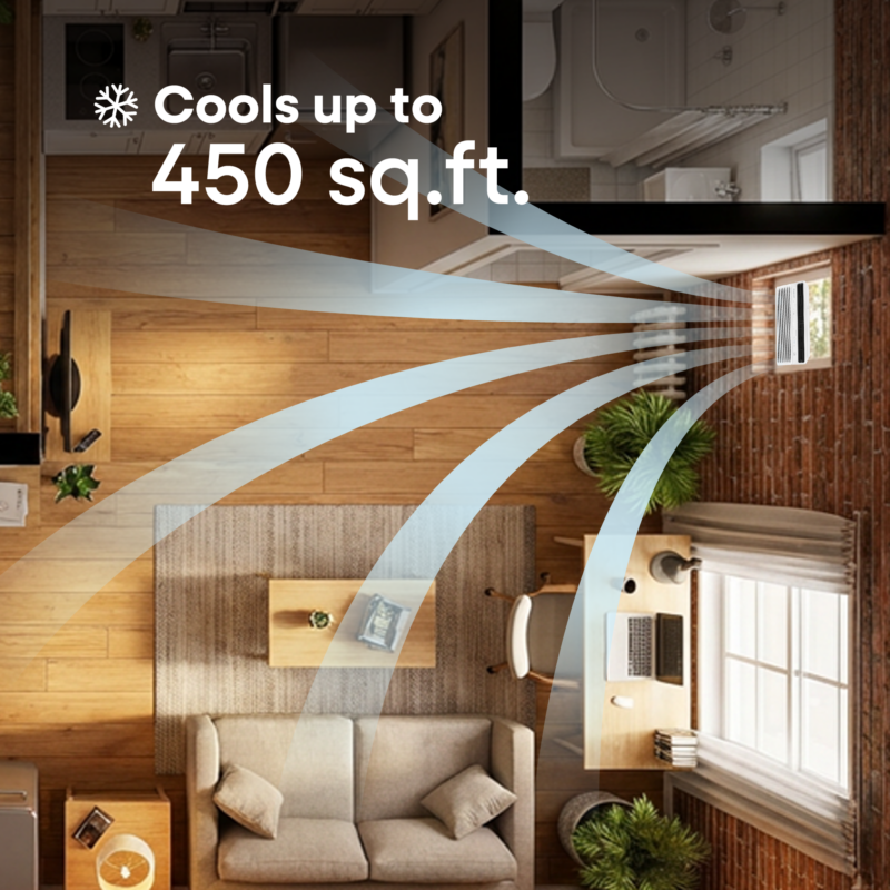 10,000 BTU, 115V Inverter Window Air Conditioner – White (EHWR10BE) EHWR10BE