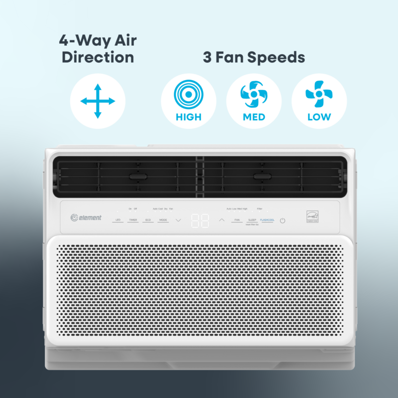 10,000 BTU, 115V Inverter Window Air Conditioner – White (EHWR10BE) EHWR10BE