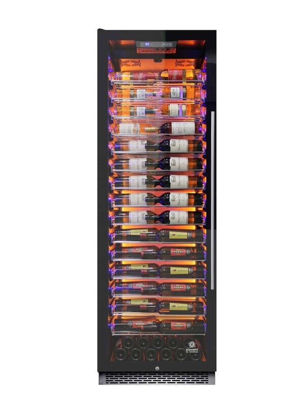 Private Reserve Series 141-Bottle Backlit Panel Commercial 168 Single-Zone Wine Cooler (Left Hinge) EL168COMML