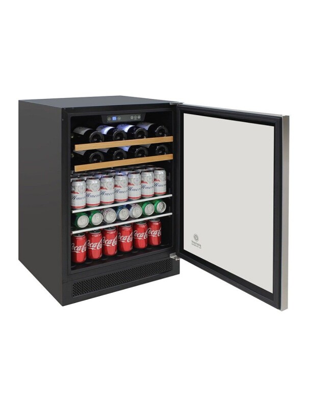 Single-Zone 24" Wine and Beverage Cooler, 16 Bottle and 106 Can Capacity EL24THWB