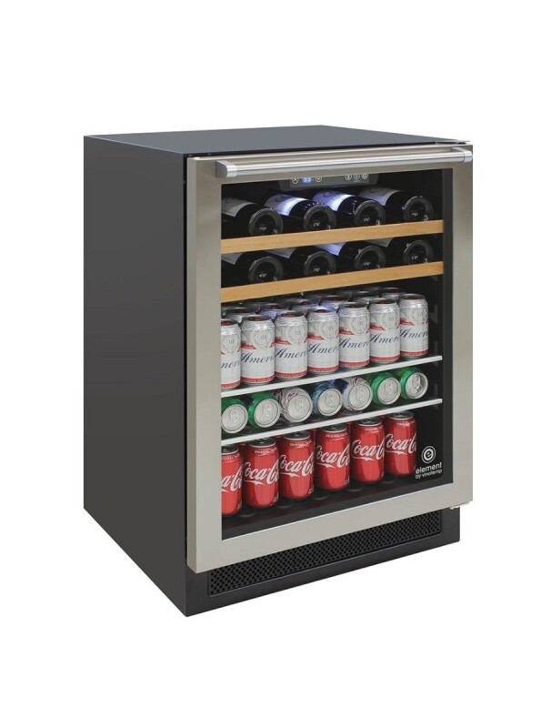 Single-Zone 24" Wine and Beverage Cooler, 16 Bottle and 106 Can Capacity EL24THWB